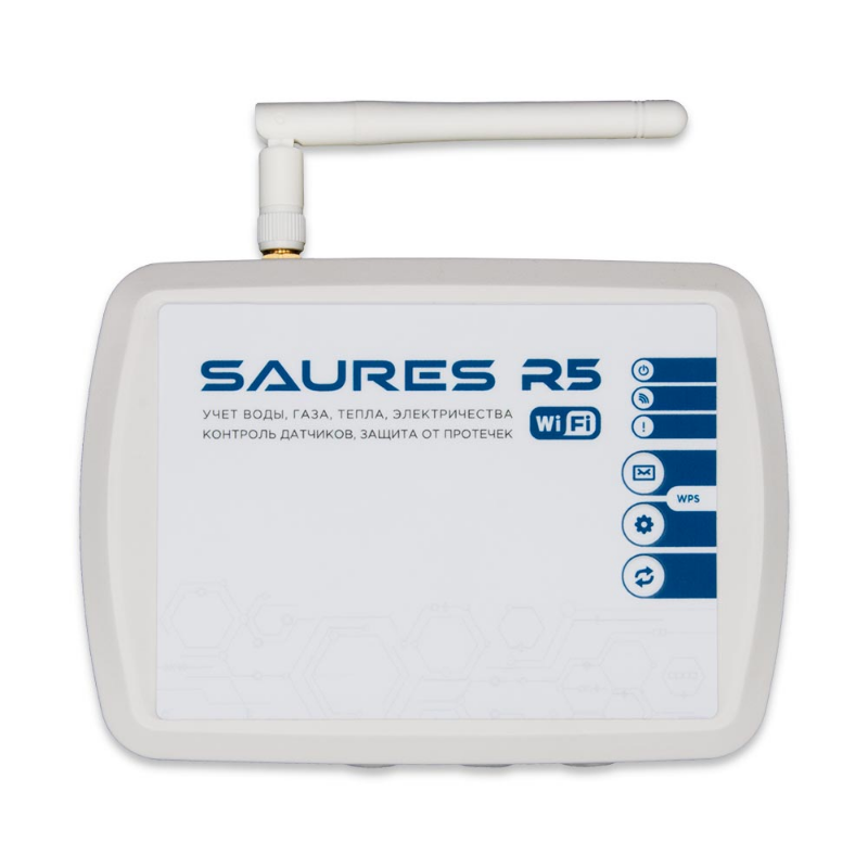 Контроллер SAURES R5 m1, Wi-Fi, 8 каналов + 8 RS-485, внешняя антенна, внешнее питание Контроллер SAURES R5 m1, Wi-Fi, 8 каналов + 8 RS-485, внешняя антенна, внешнее питание